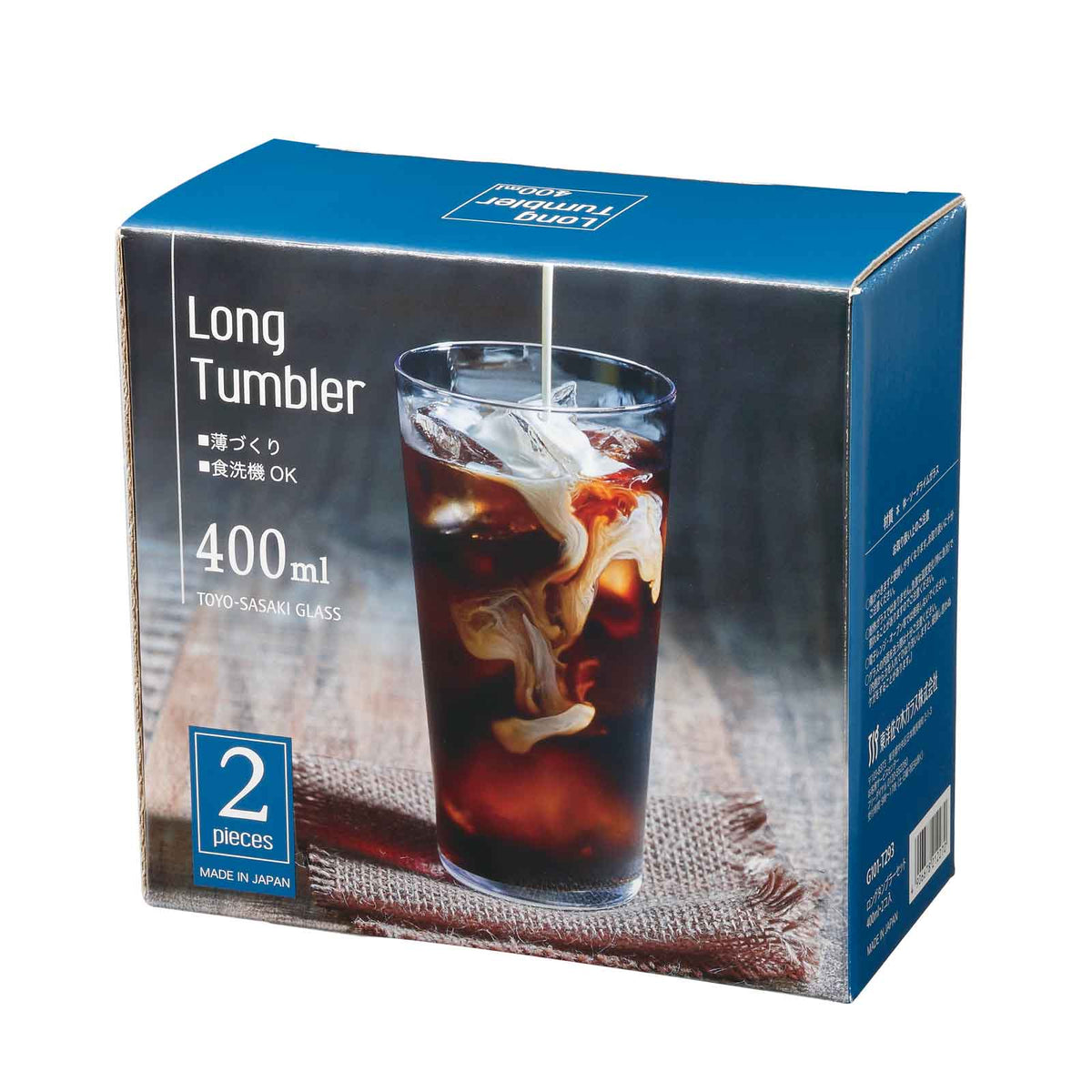 Toyo Sasaki Long Tumbler 400ml 2pc gift box reverse