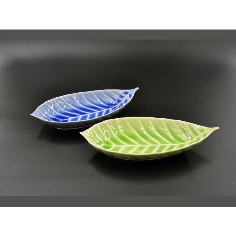 Aito Seto Yaki Leaf Plate 23 x 11.8cm