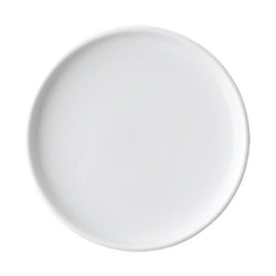 Ambai white porcelain demitasse side plate top-down view