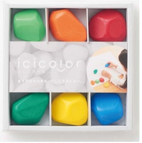 Aozora Icicolor Ishikoro Crayon 6 Color Set