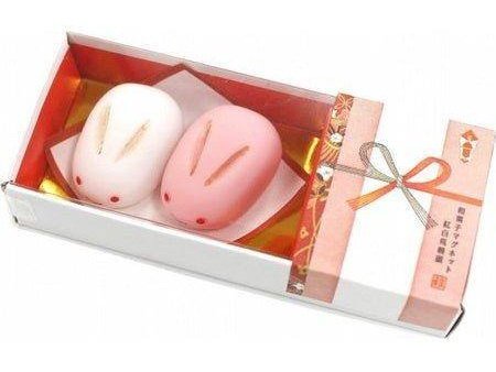 Aruta Wagashi Magnet pc Set Red White rabbit Bun