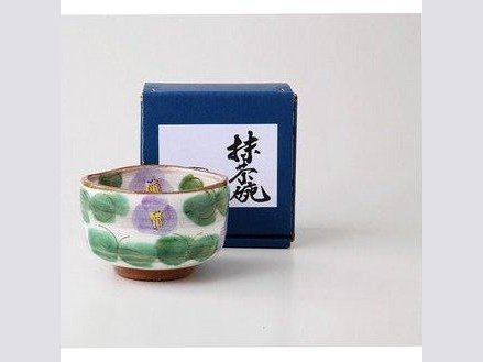Awasaka Purple Camellia Matcha Bowl