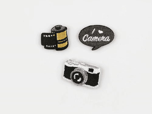 BGM Embroidered Film Camera Sticker