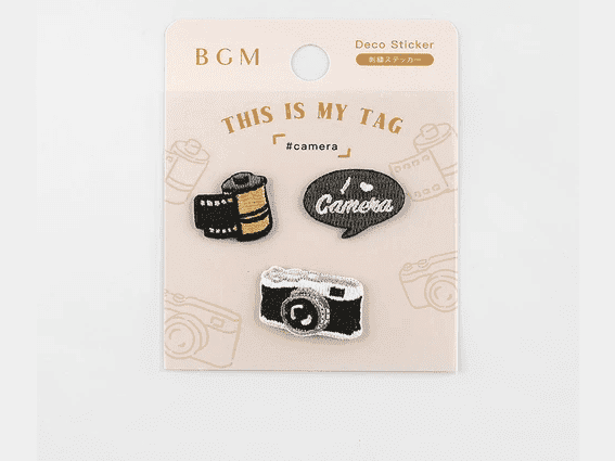 BGM Embroidered Film Camera Sticker