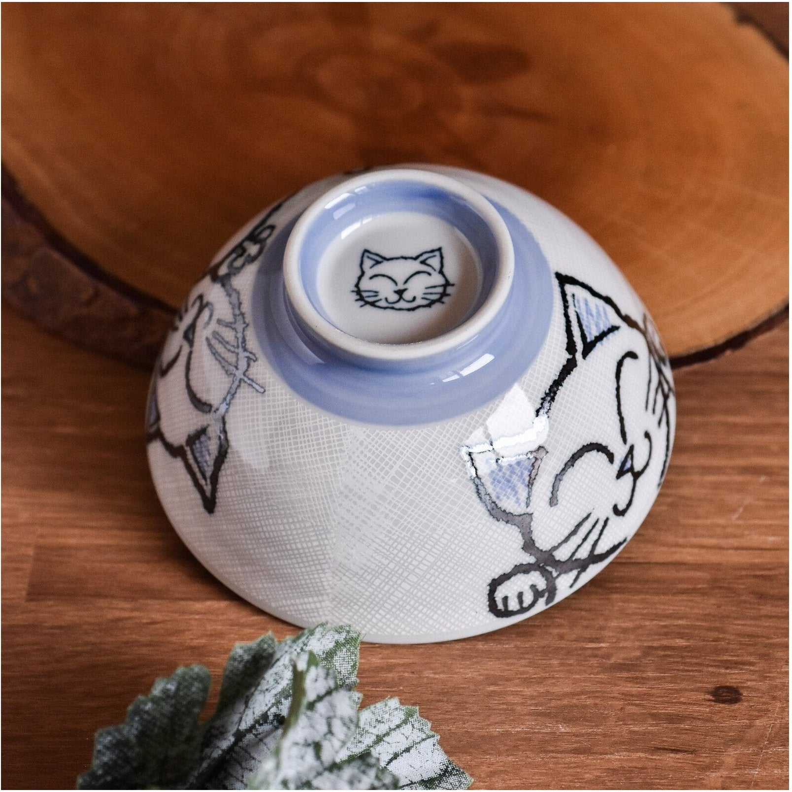 Blue Cat Rice Bowl 10.6D 5.1H