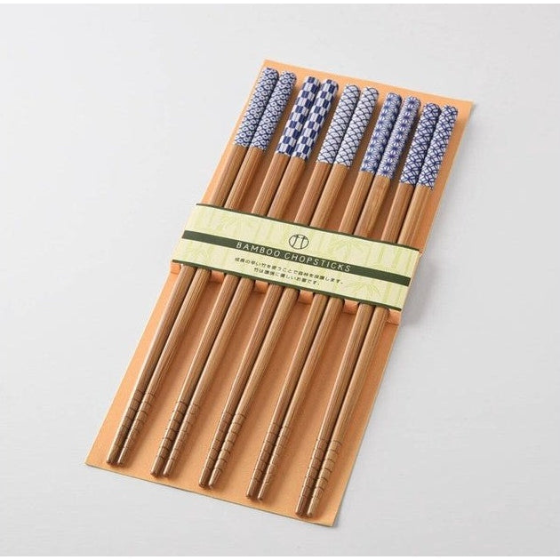 CDF Japone Natural Bamboo 5-pair Chopstick Set