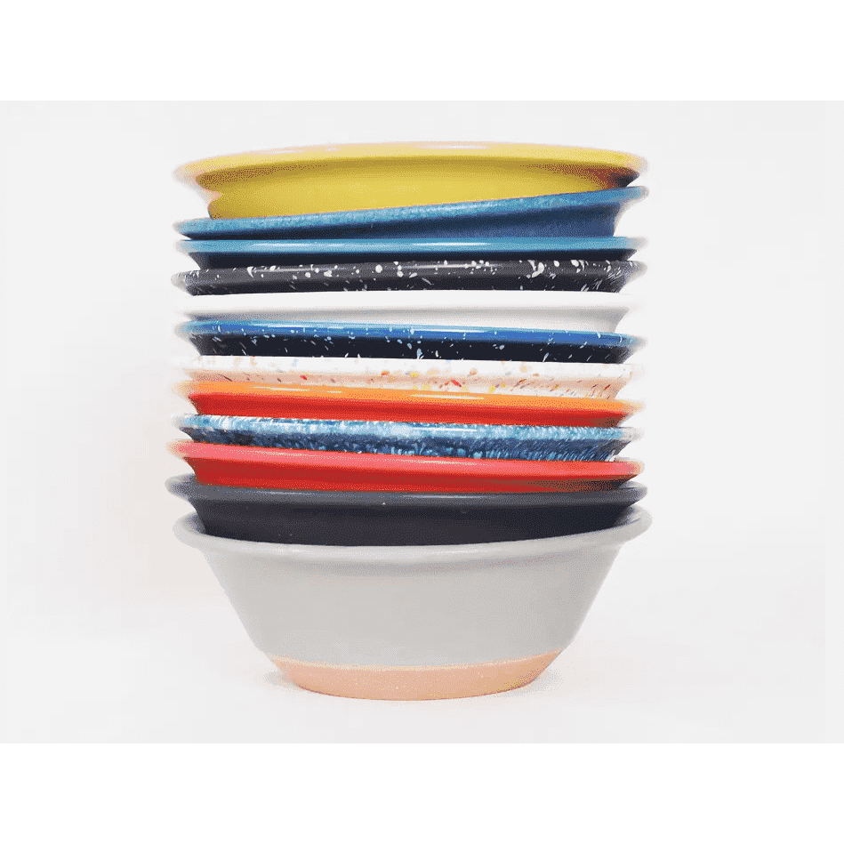 CHIPS bowl. -SPLASH - White Orange