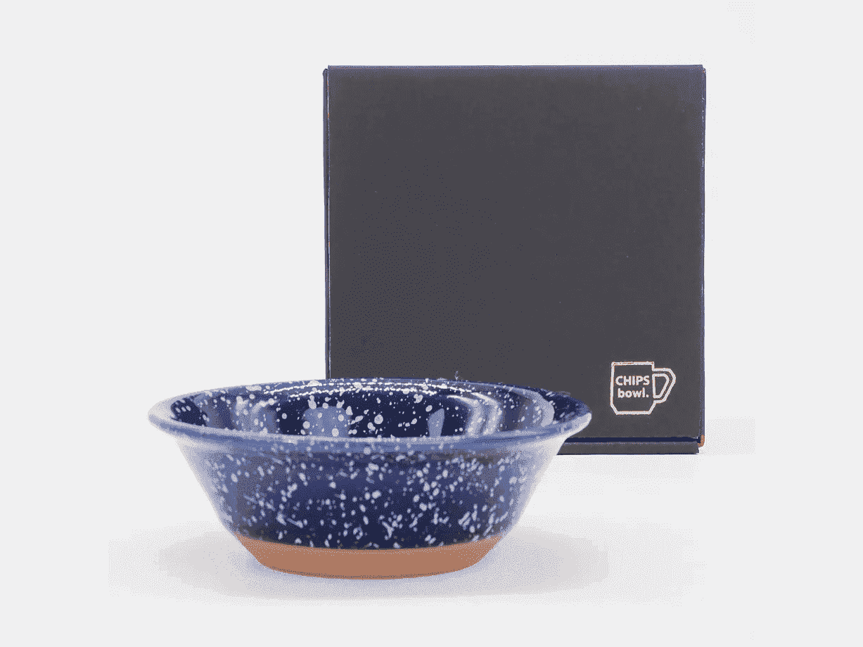 CHIPS bowl. -SPRASH - navy white