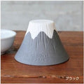 Black COFIL Fuji ceramic coffee dripper with snow-capped peak and vertical ridges