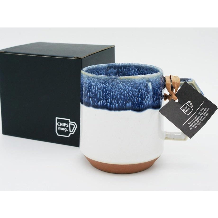 Chips - MUG PREMIUM white-navy drop 380ml