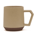 Chips Mug beige glaze with dark brown bisque base two-tone finish