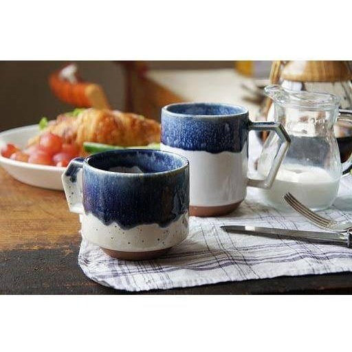 Chips Stack Mug Premium White-Navy Drop 280ml