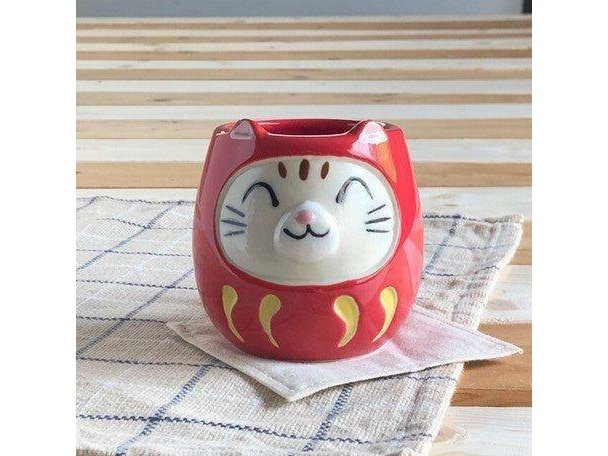 Craftman Cat Daruma Mug