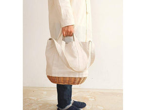 Creer Merry Canvas Bag Size L-White