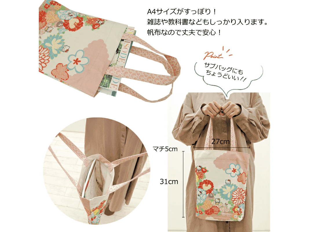 GOSHIKI HANPUDO Hello Kitty Tote Bag