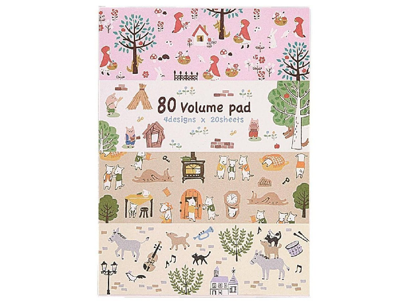 Gakken Fairy Tale Note Pad Designs Sheets