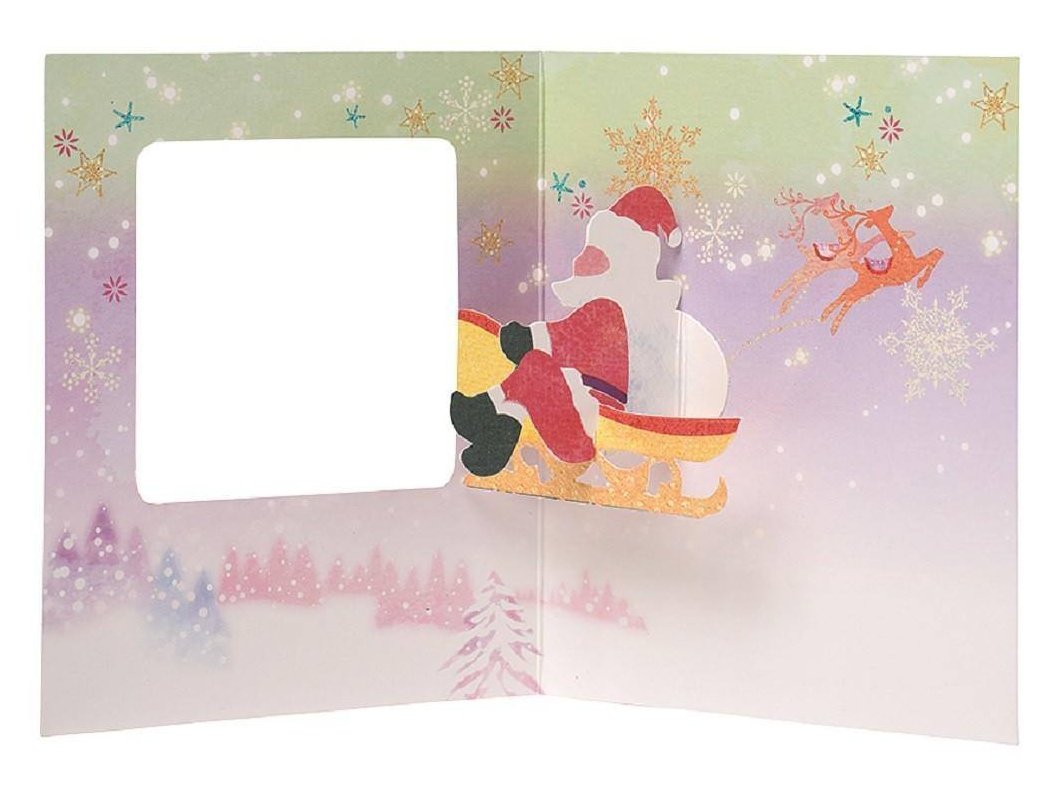 Gakken Mini Santa Silhouette Pop Christmas Card