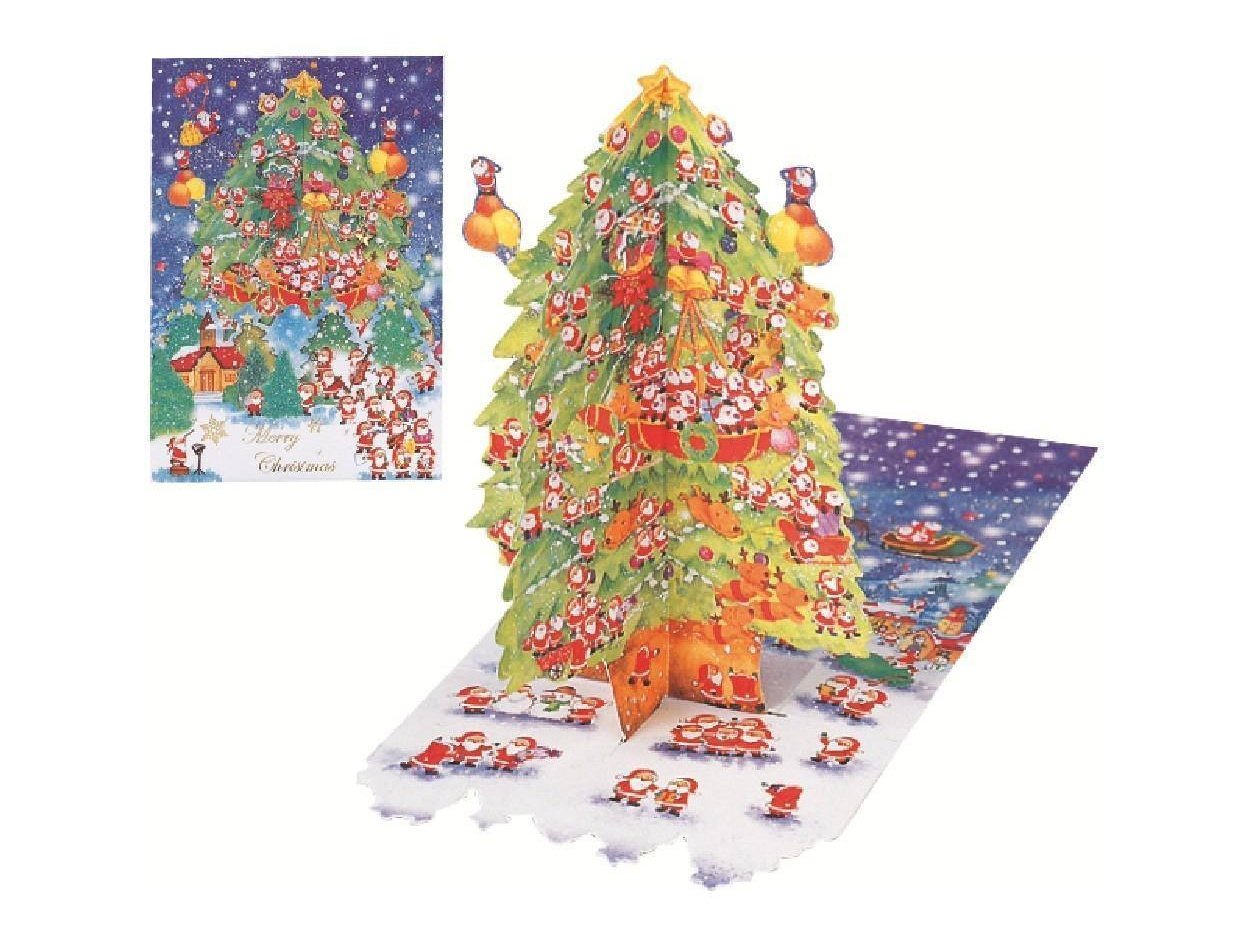 Gakken Santa Xmas Tree Pop Christmas Card