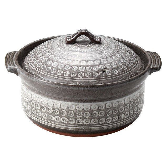 Ginpo Classic Mishima 3 Go Rice Cooker Donabe Clay Pot 1.7L