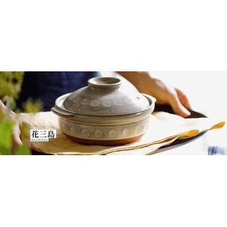 Ginpo Hana Mishima Claypot 0.9L Size 6