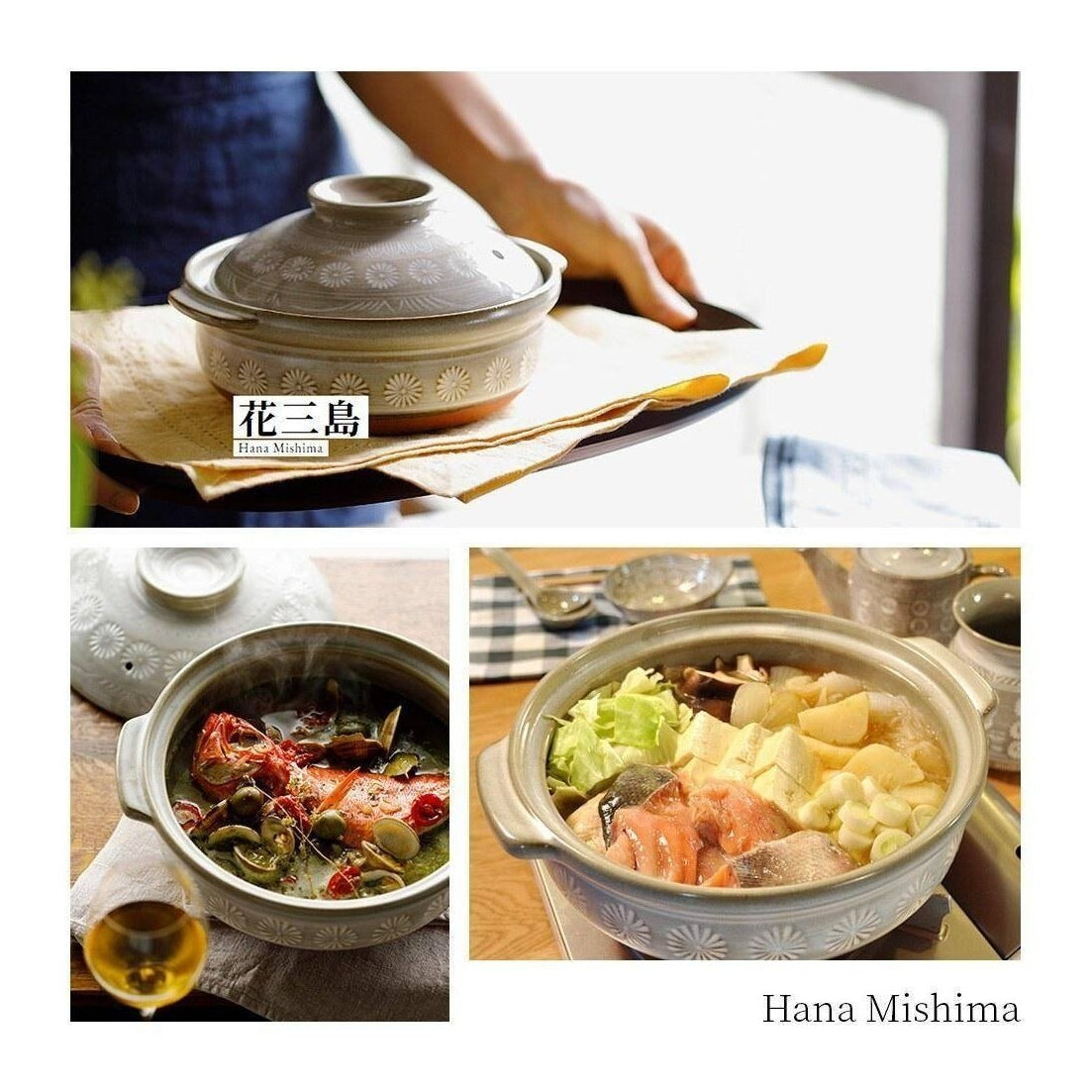 Ginpo Hana Mishima Claypot 2.2L Size 8