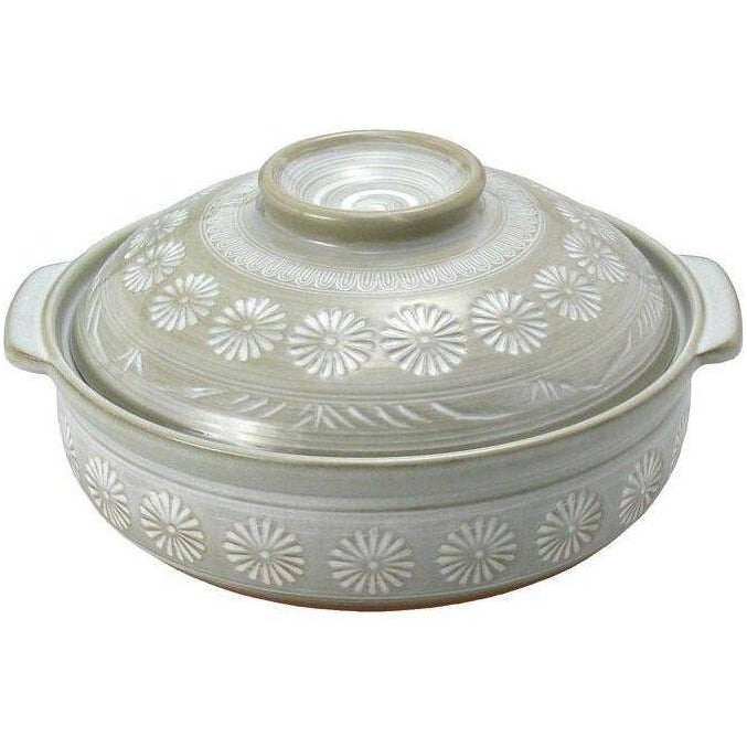 Ginpo Hana Mishima Claypot 0.9L Size 6