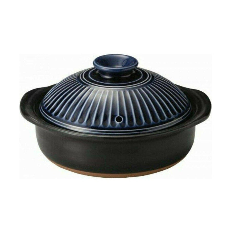 Ginpo Kikka Donabe Clay Pot Size 6 850ml - Navy