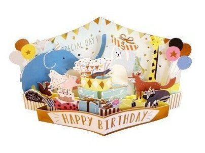 Greeting Life Animal Birthday Party Pop-Up Card