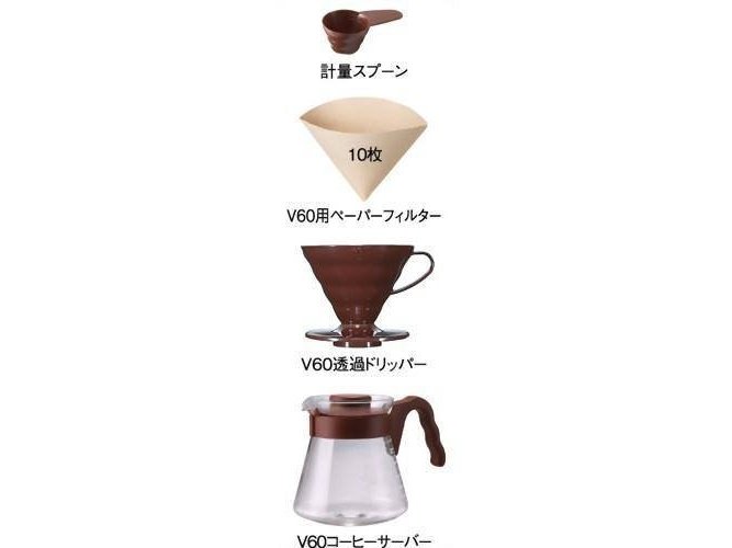 HARIO Coffee Dripper Server Set Brown Cups