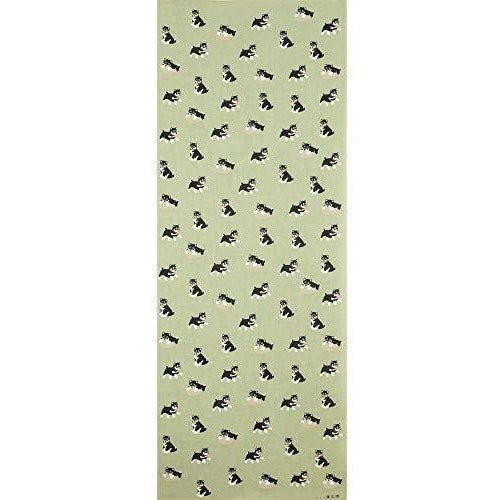 Hamamonyo Black MameShiba Dog Tenugui Hand Towel