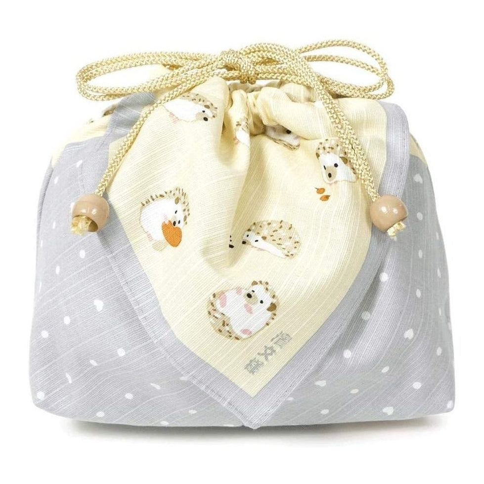 Hamamonyo Hedgehog Bento Drawstring Pouch