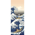 Hamamonyo Mame Shiba Wave Tenugui Art 34x90