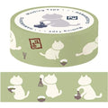 Hamamonyo Matcha Cat Masking Tape
