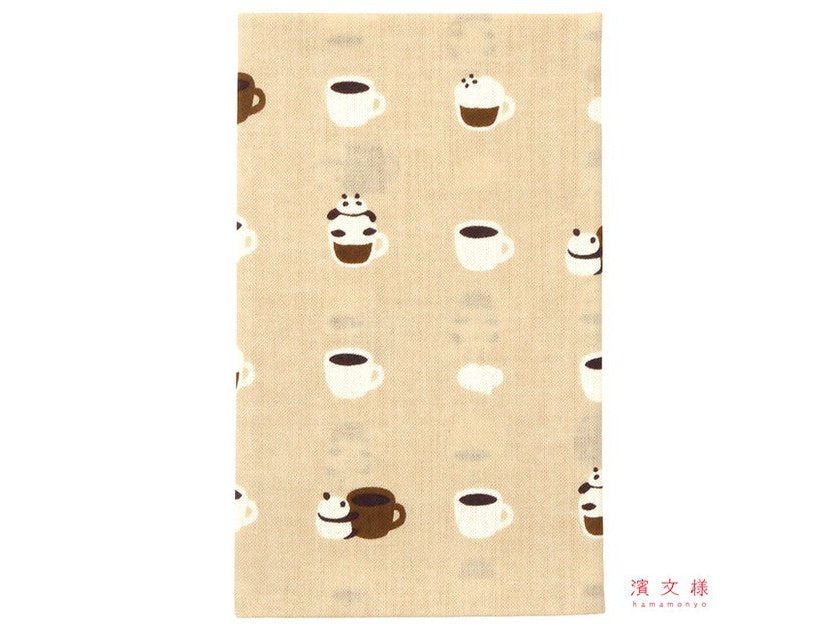 Hamamonyo Panda Cappuccino Tenugui Hand Towel