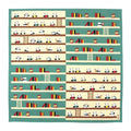 Hamamonyo Panda's Library Furoshiki Wrapping Cloth 50x50