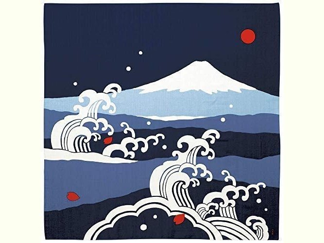 Hamamonyo Waves Furoshiki Wrapping Cloth 90x90