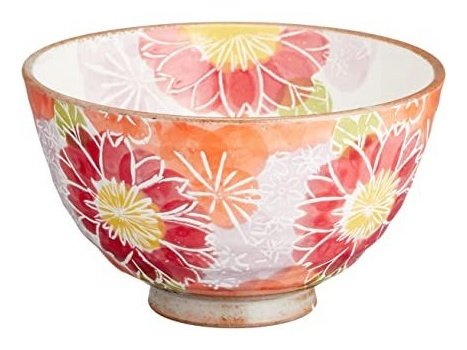 Hasami Ware Floral Rice Bowl 12D 7H