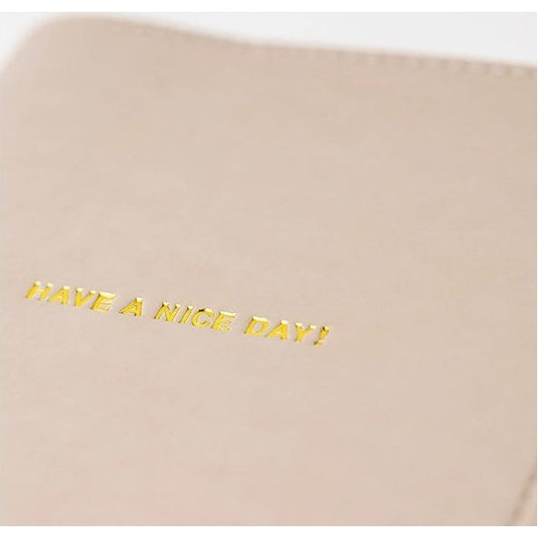 Hobonichi Techo A6 Planner Have a Nice Day! Oatmeal Cover Only