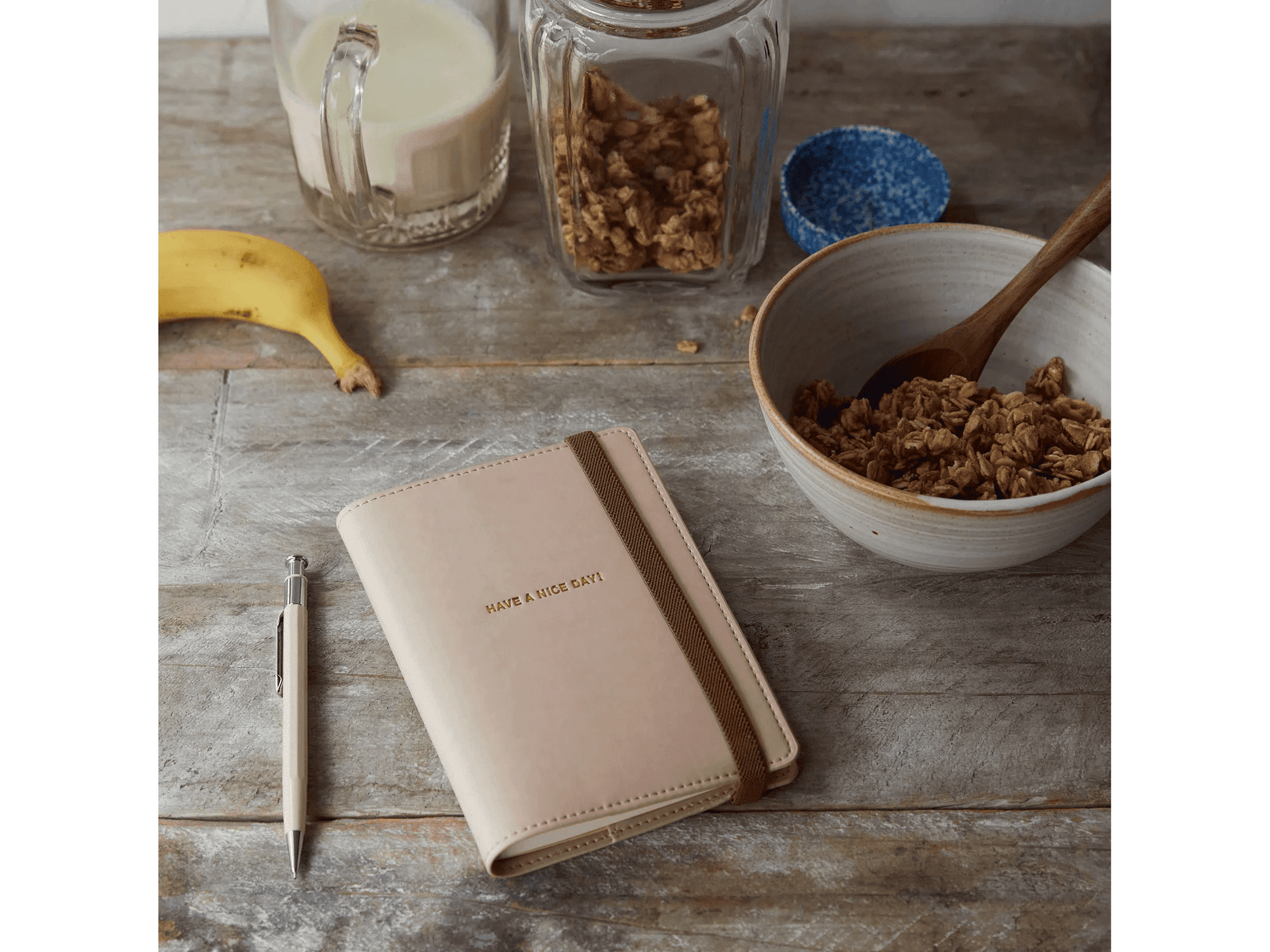 Hobonichi Techo 2023 A6 Planner Have a Nice Day! Oatmeal Cover Only