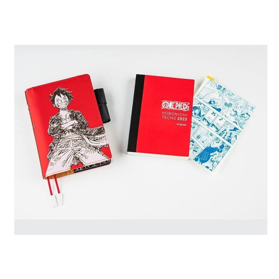 Hobonichi Techo 2023 A6 Planner Set ONE PIECE magazine: Straw Hat Luffy Red