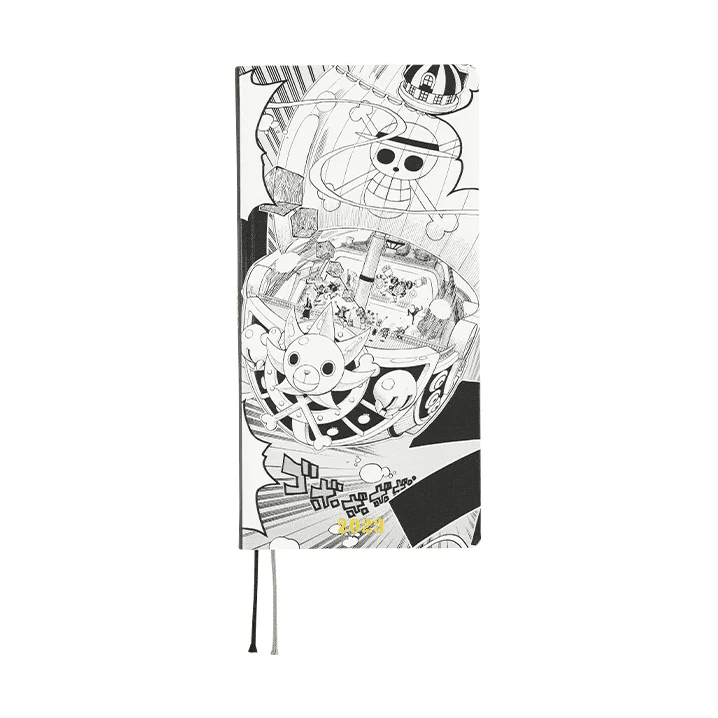 Hobonichi Techo 2023 Weekly One Piece planner with black manga cover and elastic closure
