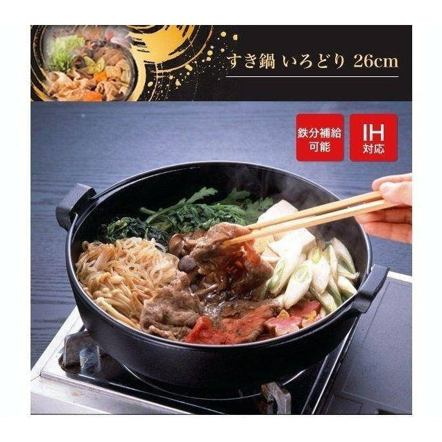 Ikenaga Cast Iron Grill Plate 26cm - IH Supported