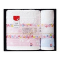 Imabari Imabari Sakura Pink Bath Towel and Blue Hand Towel Set
