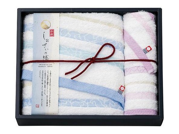 Imabari Shiosai no Ori Bath and Hand Towel Set