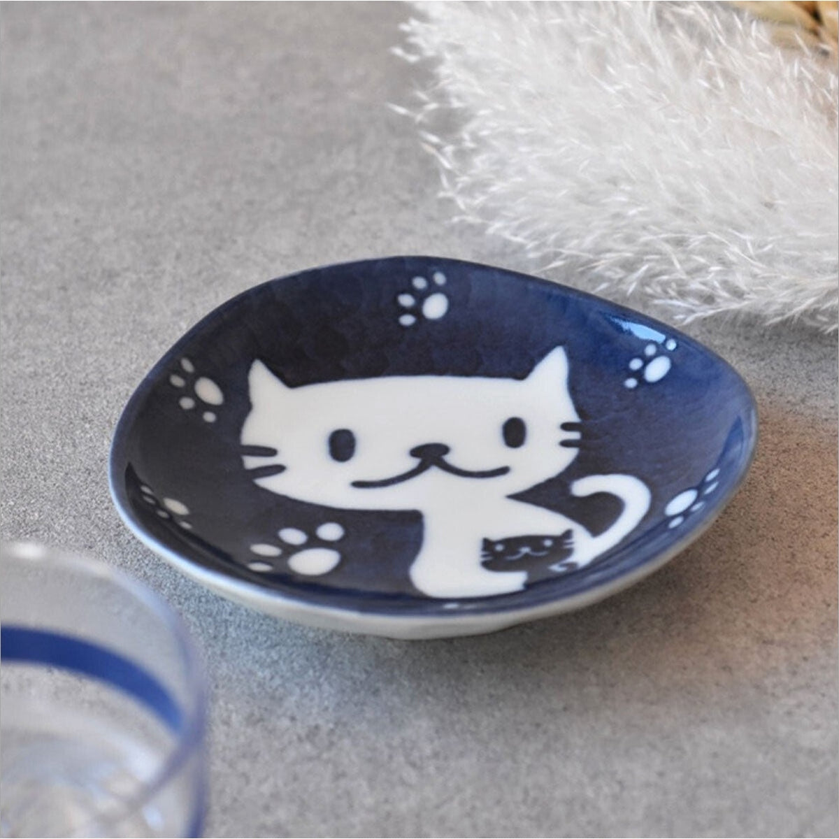 Indigo Cat Side Plate 12D