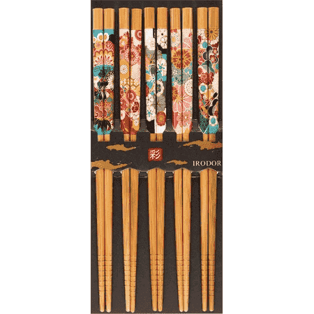 Irodori Flower Chopsticks 22.5cm 5P 5 bowlful