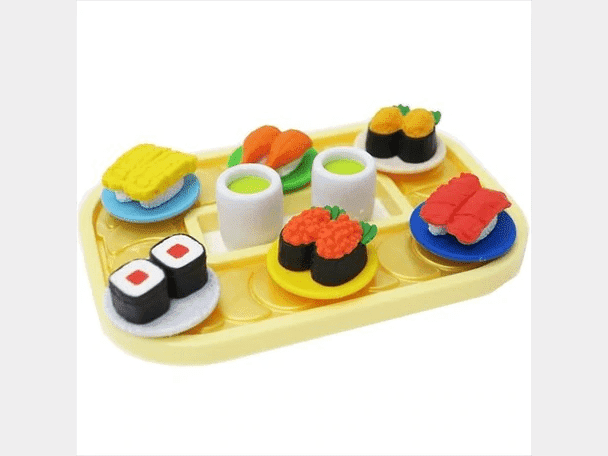 Iwako Kaiten Sushi Erasers Set