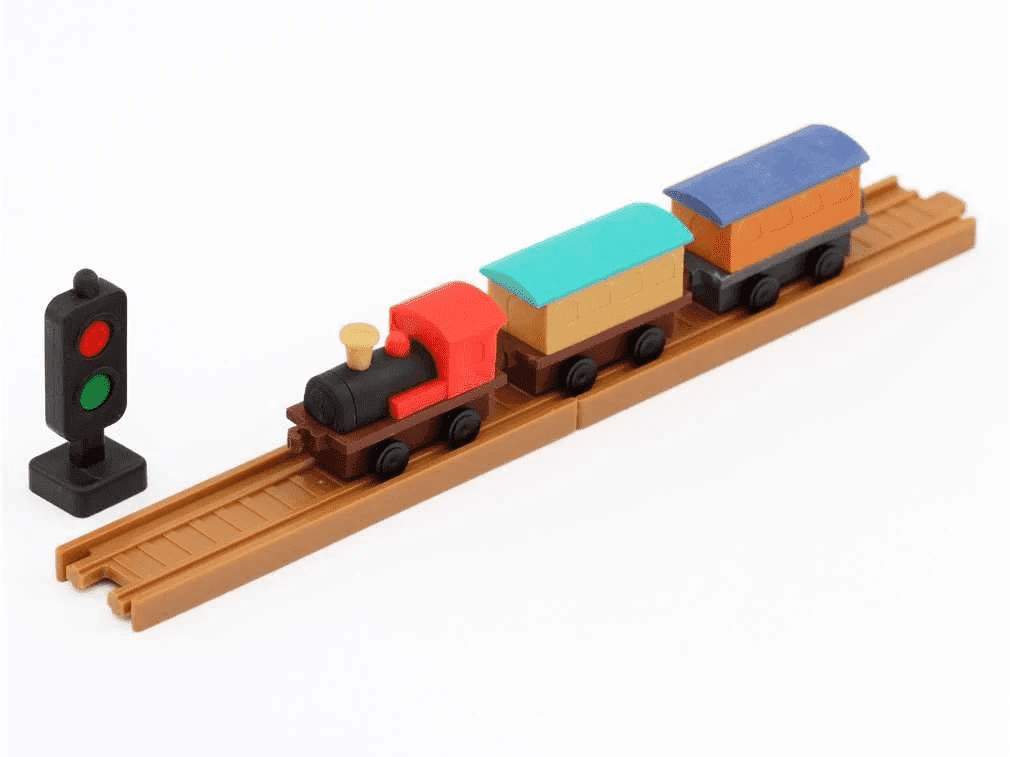 Iwako Locomotive Set Erasers