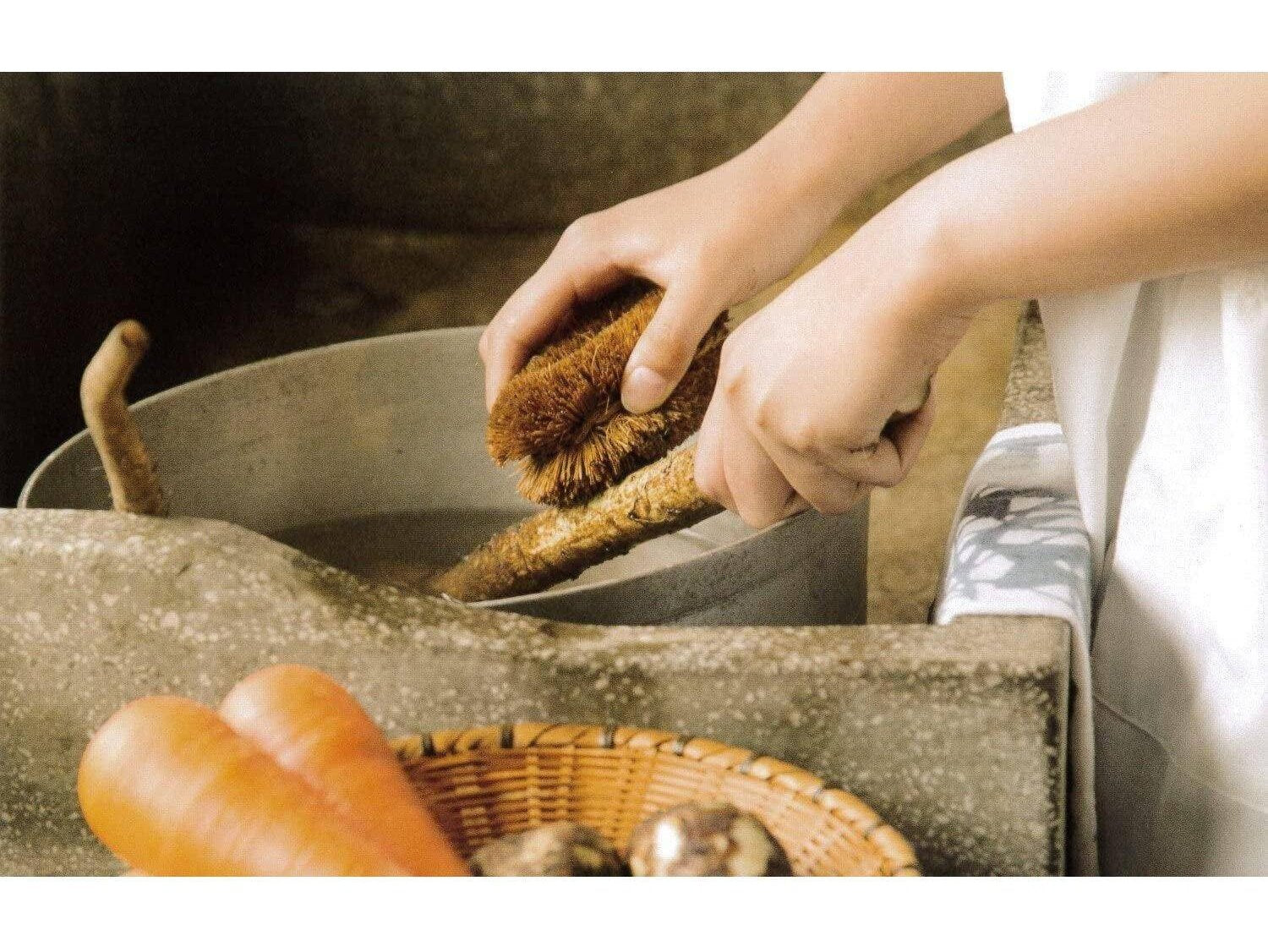 KAMENOKO Natural Palm Fiber Dish Scrubber Large