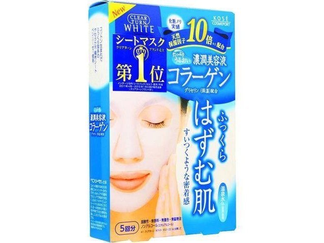 KOSE Clear Turn Collagen Whitening Face Mask pcs
